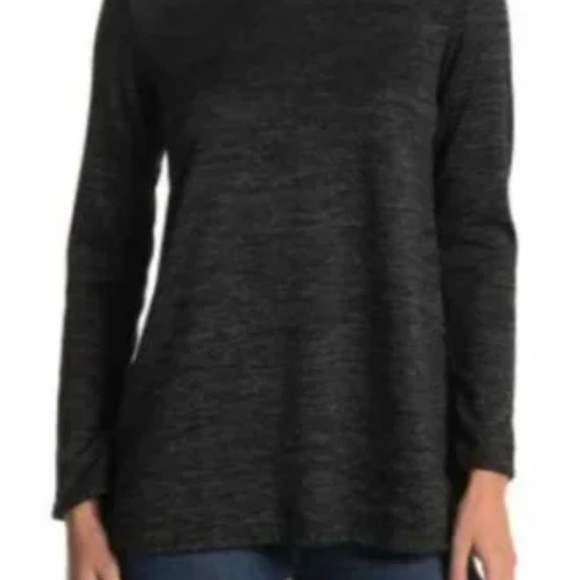Forgotten Grace Women's Brushed Hacci Long Sleeve T-Shirt Dark Charcoal size M. - Picture 3 of 5